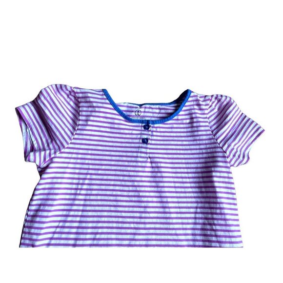 Lands End Girls Pink White Striped Summer Dress 7 - Picture 4 of 7